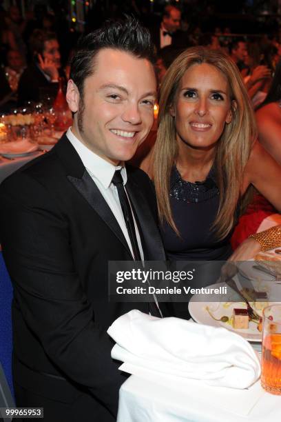 Singer Tiziano Ferro and Tiziana Rocca attend the World Music Awards 2010 at the Sporting Club on May 18, 2010 in Monte Carlo, Monaco.