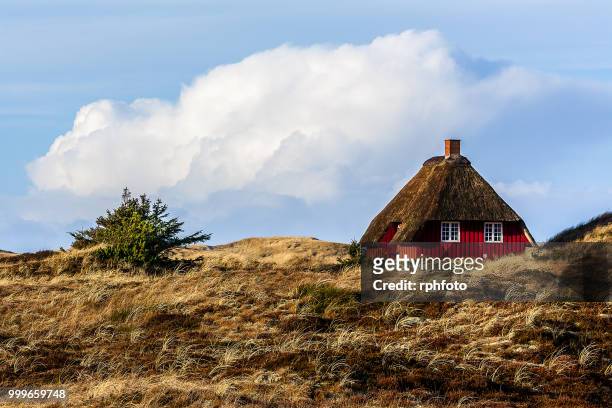 danish house near norre nebel - nebel - fotografias e filmes do acervo