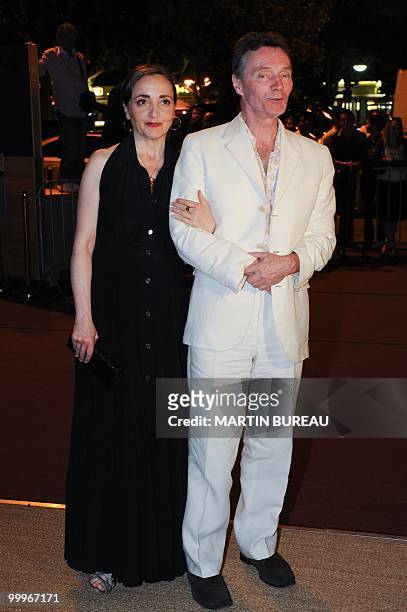 French actress Dominique Blanc arrives Christian Jean to attend the Figaro Madame/Chanel dinner during the 63rd Cannes Film Festival on May 18, 2010...
