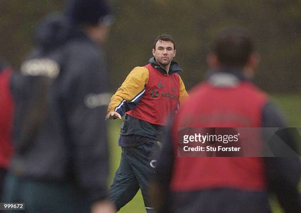 Australian Wing Joe Roff during training at the University of Cardiff ahead of the game against the Barbarians at The Millennium Stadium, Cardiff....