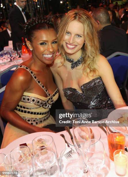 Singer Melody Thornton of Pussycat Dolls and model Karolina Kurkova attendsd the World Music Awards 2010 at the Sporting Club on May 18, 2010 in...
