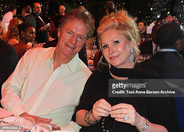 Rick Hilton and Kathy Hilton on stage during the World Music Awards 2010 at the Sporting Club on May 18, 2010 in Monte Carlo, Monaco.