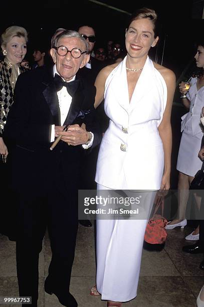 George Burns and Sharon Stone