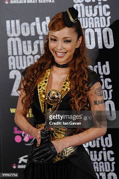 Namie Amuro during the World Music Awards 2010 at the Sporting Club on May 18, 2010 in Monte Carlo, Monaco.