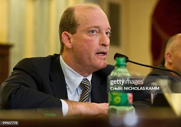 Lamar McKay , chairman and president of BP America Inc., testifies at a hearing of the Senate Commerce, Science and Transportation Committee on the...