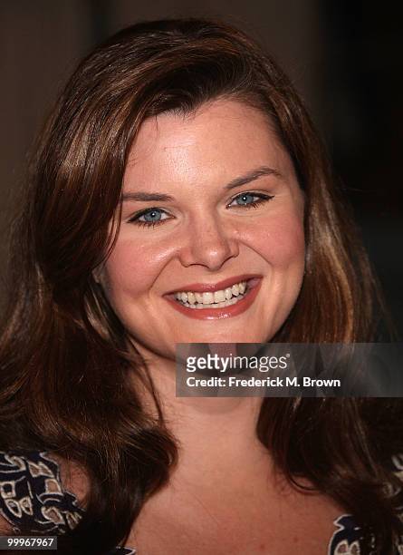 Actress Heather Tom of the television show "The Bold and the Beautiful" attends the official Guinness World Record validation for the most popular...