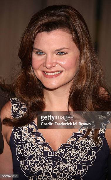 Actress Heather Tom of the television show "The Bold and the Beautiful" attends the official Guinness World Record validation for the most popular...