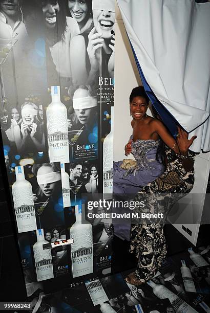 Tolula Adeyemi attends the Belvedere Vodka Party in Cannes featuring Grace Jones, at Le Baron, Hotel 3.14 on May 18, 2010 in Cannes, France.