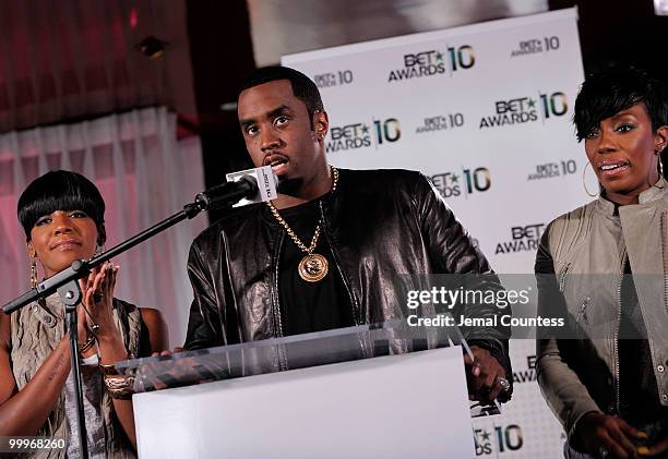 Rapper and music mogul Sean "Diddy" Combs and singers Dawn Richard and Kaleena announce the host, nominees and performers for the 10th Annual BET...