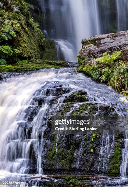 mclean falls, otago, south island new zealand - mclean falls stock pictures, royalty-free photos & images
