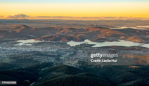 overview of tasmania - leslie stock pictures, royalty-free photos & images
