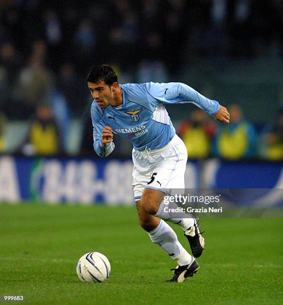 Dejan Stankovic of Lazio in action during the Serie A 12th Round League match between Lazio and Juventus played at the Olympic Stadium Rome. DIGITAL...