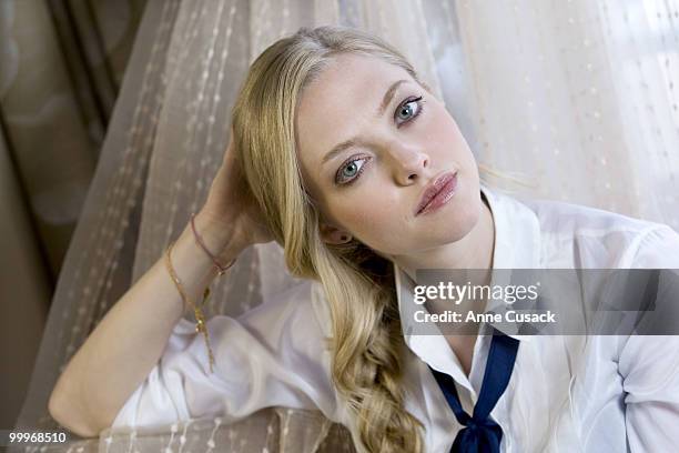 Actress Amanda Seyfried poses for a portrait session at the Four Seasons Hotel on April 20 Los Angeles, CA. Published Image. CREDIT MUST READ: Anne...