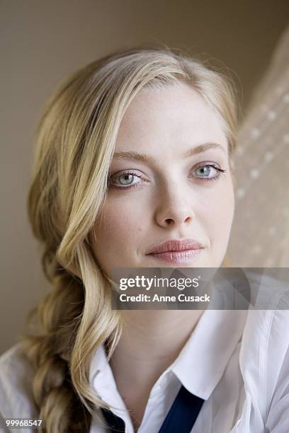 Actress Amanda Seyfried poses for a portrait session at the Four Seasons Hotel on April 20 Los Angeles, CA. Published Image. CREDIT MUST READ: Anne...