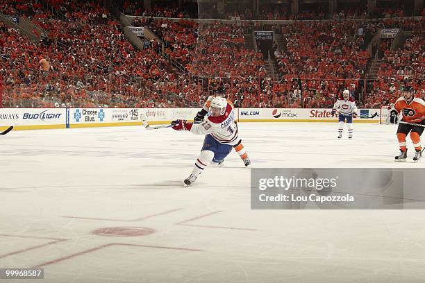 Montreal Canadiens Michael Cammalleri in action, shot vs Philadelphia Flyers. Game 1. Philadelphia, PA 5/16/2010 CREDIT: Lou Capozzola