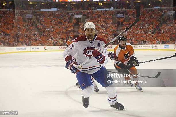 Montreal Canadiens Hal Gill in action vs Philadelphia Flyers. Game 1. Philadelphia, PA 5/16/2010 CREDIT: Lou Capozzola