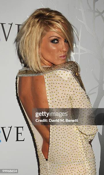 Sarah Harding attends the Belvedere Vodka Party in Cannes featuring Grace Jones, at Le Baron, Hotel 3.14 on May 18, 2010 in Cannes, France.