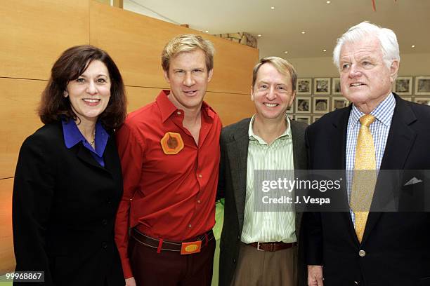 Vicki Kennedy, Tom Gregory, David Bohnett and Senator Ted Kennedy