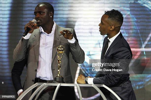 Akon accepts the worlds best RnB artist award at the World Music Awards 2010 held at the Sporting Club Monte-Carlo on May 18, 2010 in Monte-Carlo,...