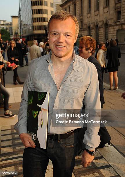 Graham Norton attends press night as Lee Mead joins the cast of 'Wicked' on May 18, 2010 in London, England.