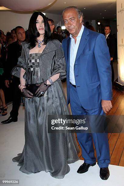 Actress Isabelle Adjani and Fawaz Gruosi attend the de Grisogono party at the Hotel Du Cap on May 18, 2010 in Cap D'Antibes, France.