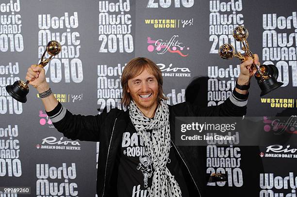 David Guetta during the World Music Awards 2010 at the Sporting Club on May 18, 2010 in Monte Carlo, Monaco.