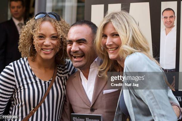 Actress Angela Griffin , Andrew Barton and Actress Lisa Faulkner attend the book launch for Andrew Barton's "Shiny Happy Hair" on May 18, 2010 in...