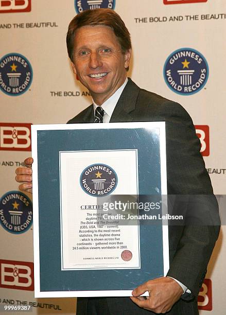 Bradley Bell attends the Guinness World Record's official validation of "The Bold & The Beautiful" CBS Studios on May 18, 2010 in Los Angeles,...