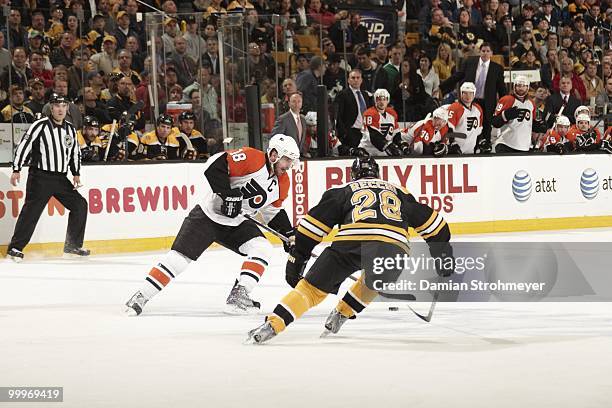 Philadelphia Flyers Mike Richards in action vs Boston Bruins. Game 5. Boston, MA 5/10/2010 CREDIT: Damian Strohmeyer