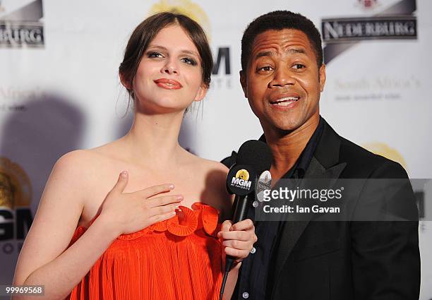 Giovanna Gasparini and Cuba Gooding Jr. During the World Music Awards 2010 at the Sporting Club on May 18, 2010 in Monte Carlo, Monaco.