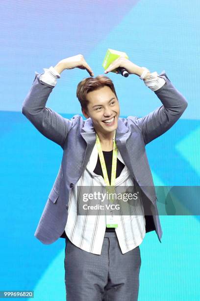 Actor William Chan Wai-ting attends iQiyi fans meeting on July 13, 2018 in Beijing, China.