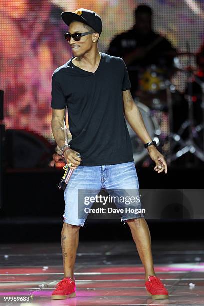 Pharell Williams performs at the World Music Awards 2010 held at the Sporting Club Monte-Carlo on May 18, 2010 in Monte-Carlo, Monaco.