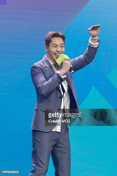 Actor William Chan Wai-ting attends iQiyi fans meeting on July 13, 2018 in Beijing, China.