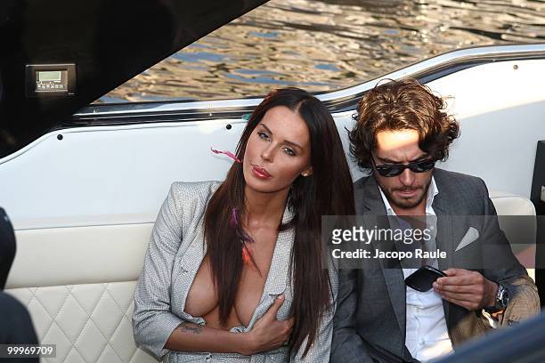 Nina Moric and Daniele Santoianni are seen during the 63rd Annual International Cannes Film Festival on May 18, 2010 in Cannes, France.