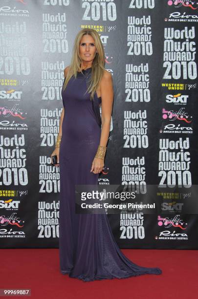 Tiziana Rocca attends the World Music Awards 2010 at the Sporting Club on May 18, 2010 in Monte Carlo, Monaco.