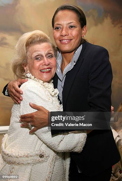 Barbara Davis and actress Keisha Whitaker attend the Carousel of Hope kickoff luncheon on May 18, 2010 in Beverly Hills, California.