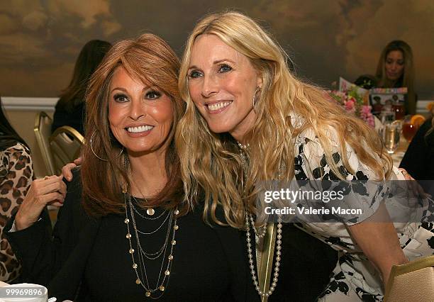 Actresses Raquel Welch and Alana Stewart attend the Carousel of Hope kickoff luncheon on May 18, 2010 in Beverly Hills, California.