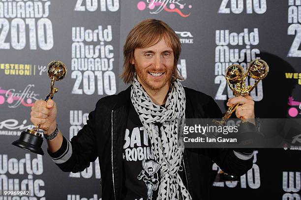David Guetta during the World Music Awards 2010 at the Sporting Club on May 18, 2010 in Monte Carlo, Monaco.