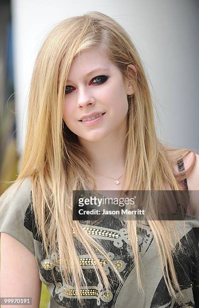 Singer Avril Lavigne seen wearing Abbey Dawn on May 18, 2010 in Los Angeles, California.