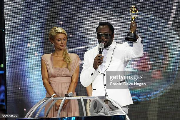 Paris Hiton presents Will.I.Am with best POP Act at the World Music Awards 2010 held at the Sporting Club Monte-Carlo on May 18, 2010 in Monte-Carlo,...