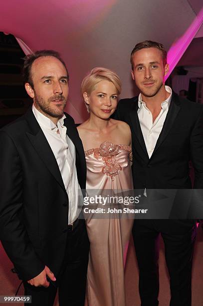 Director Derek Cianfrance, actress Michelle Williams and actor Ryan Gosling attend the Blue Valentine After Party at Palais Stephanie during the 63rd...