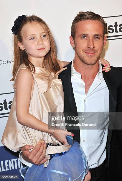 Actress Faith Wladyka and Actor Ryan Gosling attend the Blue Valentine After Party at Palais Stephanie during the 63rd Annual Cannes Film Festival on...