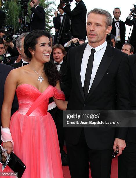 Sabrina Ouazani and Lambert Wilson attends the 'Of Gods and Men' Premiere held at the Palais des Festivals during the 63rd Annual International...