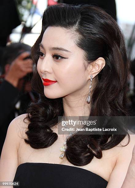 Fan Bingbing attends the 'Of Gods and Men' Premiere held at the Palais des Festivals during the 63rd Annual International Cannes Film Festival on May...