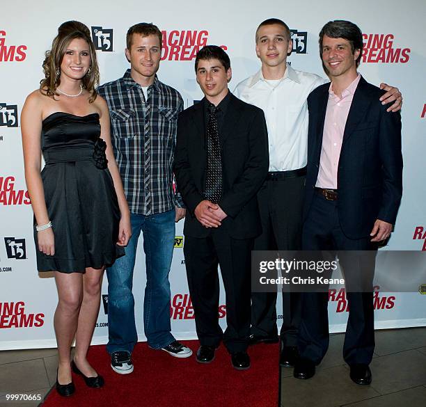 Cast member of Racing Dreams Annabeth Barnes, NASCAR driver Kasey Kahne, cast member Josh Hobson, Brandon Warren and director Marshall Curry arrive...