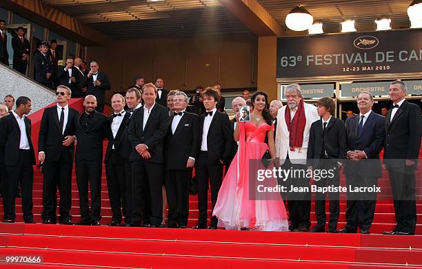 The cast attends the 'Of Gods and Men' Premiere held at the Palais des Festivals during the 63rd Annual International Cannes Film Festival on May 18,...