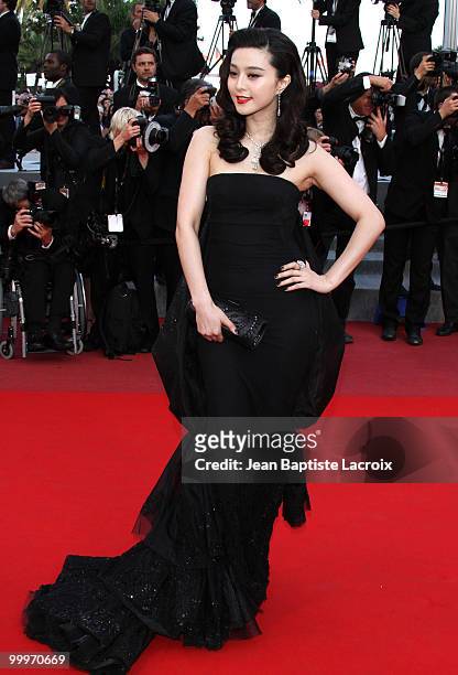 Fan Bingbing attends the 'Of Gods and Men' Premiere held at the Palais des Festivals during the 63rd Annual International Cannes Film Festival on May...