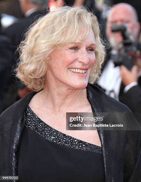 Glenn Close attends the 'Of Gods and Men' Premiere held at the Palais des Festivals during the 63rd Annual International Cannes Film Festival on May...