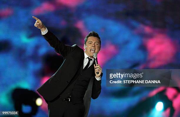 Tiziano Ferro performs during the World Music Awards in Monaco on May 18, 2010. The World Music Awards honour the world's top selling acts for their...