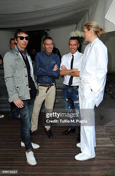 Valentino creative director Pierpaolo Piccioli, DSquared designers Dean and Dan Caten and Noona Smith-Petersen attend the cocktail reception for W...